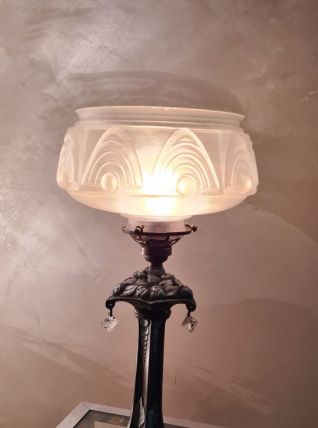 belle lampe art deco regule patine argent 1920 a 40  ,,,,,,v