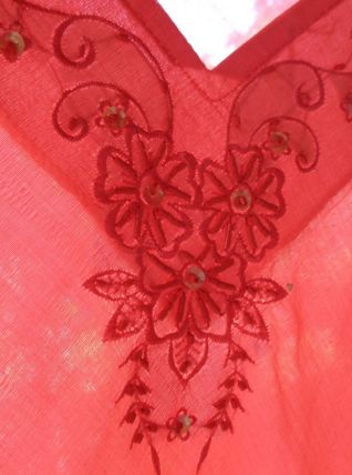 Tunique chemise Tunisienne voile de coton neuf vintage