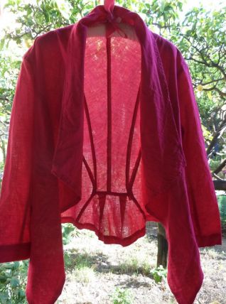 Emily in Paris veste rose fushia coton vintage 