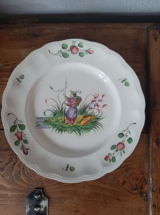 Lunéville tradition KG décor chinois assiette VINTAGE