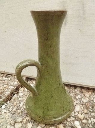 bougeoir , ou solifore, poterie , vintage