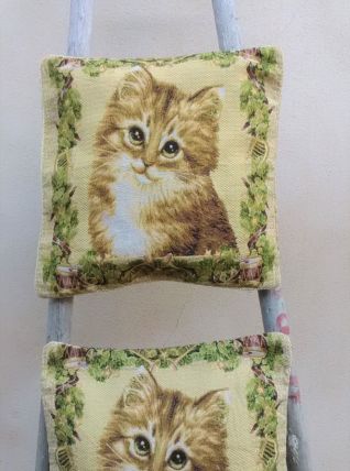Paire de housses de coussin tapissier (chaton)