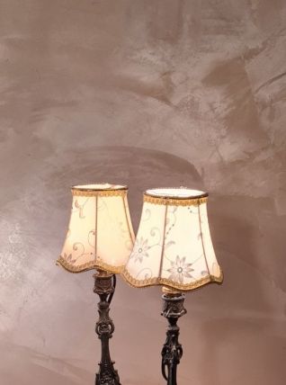2 lampes de chevet art nouveau belle regule ;electricité  et