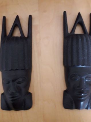 Paire de masques africains