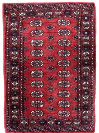 Tapis vintage Ouzbek Bukhara fait main, 1C995