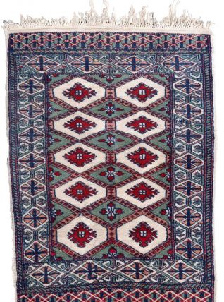 Tapis vintage Ouzbek Bukhara fait main, 1C997
