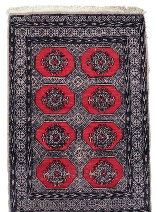 Tapis vintage Ouzbek Bukhara fait main, 1C1009