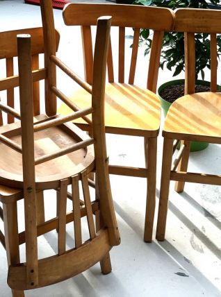 4 chaises bistrot Luterma authentiques Vintage