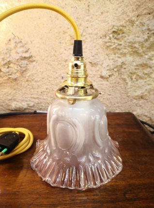 Baladeuse tulipe vintage en verre