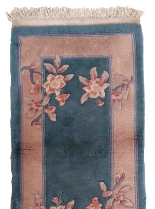 Tapis vinntage Chinois Art Deco fait main, 1C1030