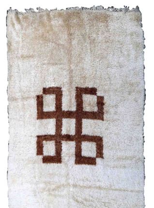 Tapis vintage Madagascar Angora fait main, 1P98