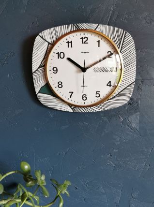 Horloge vintage pendule murale silencieuse "Hangarter"