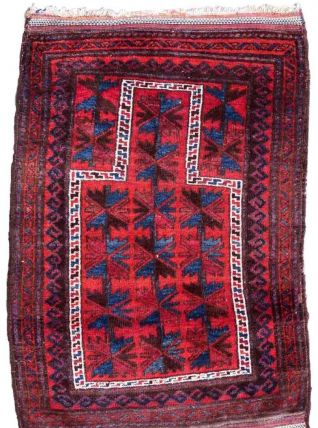 Tapis vintage Afghan Baluch fait main, 1P122