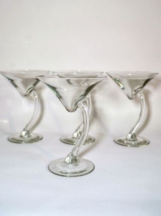 4 verres à cocktail vintages , Libbey Bravura, années 80