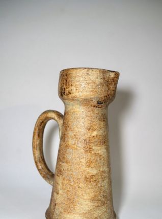 Vase vintage Saint Clément en céramique beige, années 50
