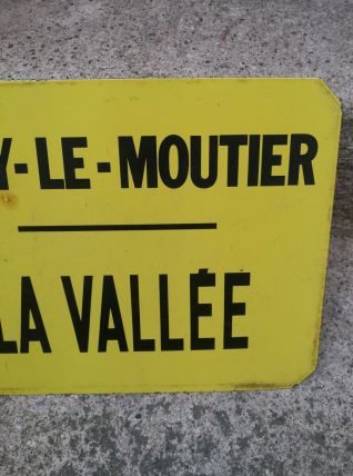 Plaque émaillée arrêt de bus 