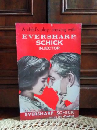 Carton publicitaire (rasoir) - Années 50