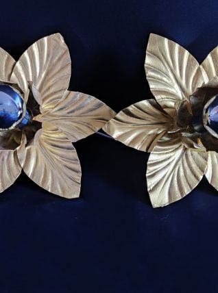 appliques feuilles dorées