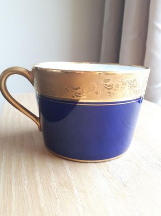 Tasse à chocolat Limoges bleu de four