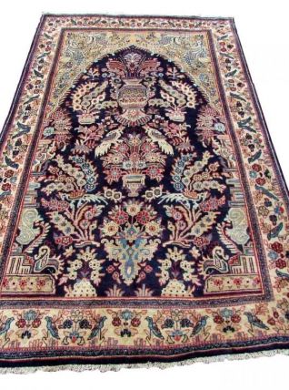 Tapis vintage Persan Kashan fait main, 1Q09