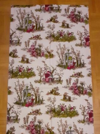 Coupon/ Toile de Jouy "Rondo" Pascaline Villon. Impression D