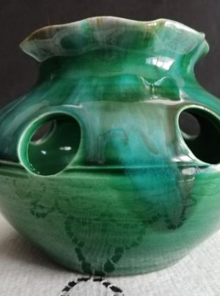 Ancien pot à bulbes en céramique 