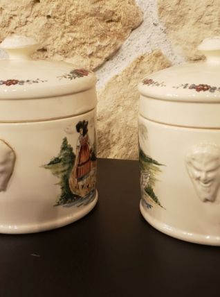 2 Terrines foie gras Sarreguemines décor Saverne