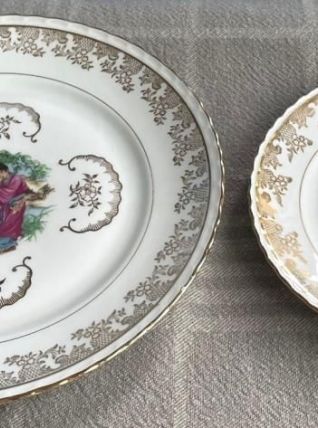 22 Assiettes plates &amp; dessert neuves porcelaine de Limoges