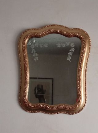 Miroir ancien doré bois