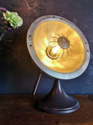 Lampe industrielle vintage orientable chauffage Calor gris 