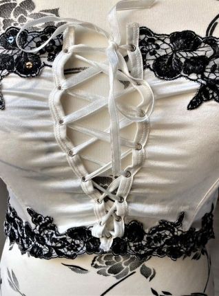Bustier corset soie écrue taille 42/44 