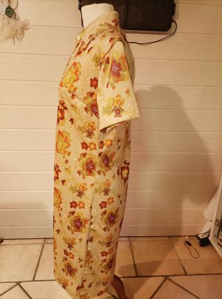 Robe à fleurs vintage, 42, mensurations dans la description 