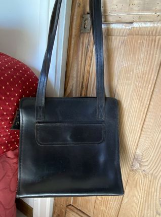 Sac femme cuir noir vintage