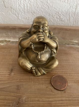 Bouddha rieur en laiton.