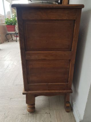 Buffet rustique chêne massif annee 60 