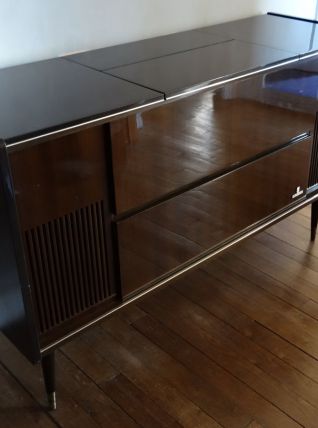 Meuble radio - tourne disques Grundig 