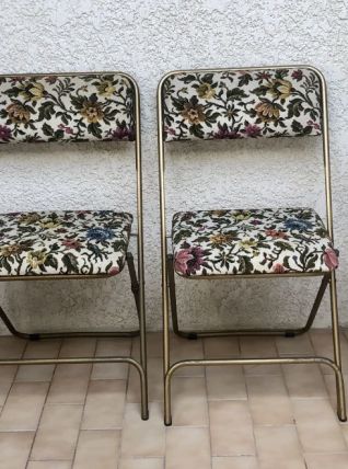 CHAISES PLIANTES  LAFUMA tissu X4