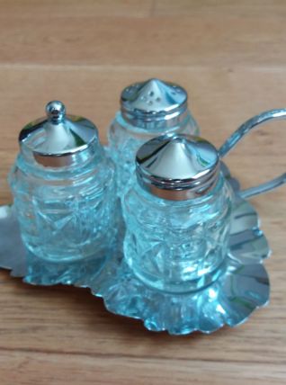 Salière poivrier moutardier set anglais