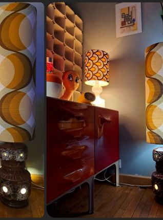 Lampe de Sol XXL Vintage 1970 UNIQUE... 2 Éclairages