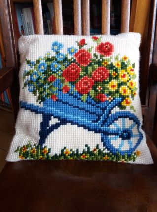 Coussin canevas vintage