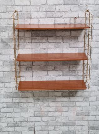 etagere vintage acier , 1960  faux bois bon etat vue son age