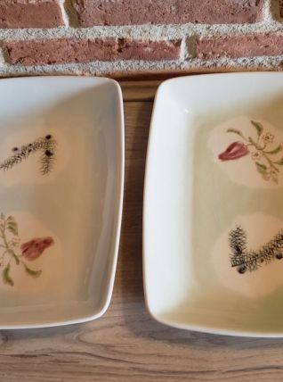 2 plats creux rectangulaires Bavaria 