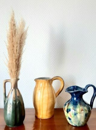 Lot de pichets en céramique art nouveau 