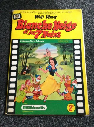 Album vignettes 1973 blanche  neige et les 7 nains  Disney 