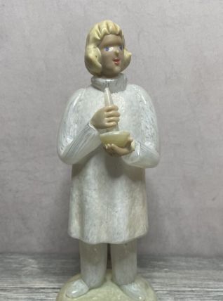Figurine médicale pate de verre bohème - Art Tchèque