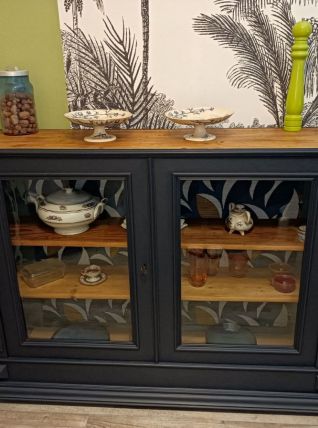 MEUBLE VITRINE ANTHRACITE