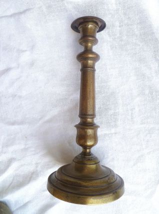 grand  bougeoir  , laiton ,bronze , vintage