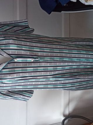 Robe pin up rayée chemisier made in France