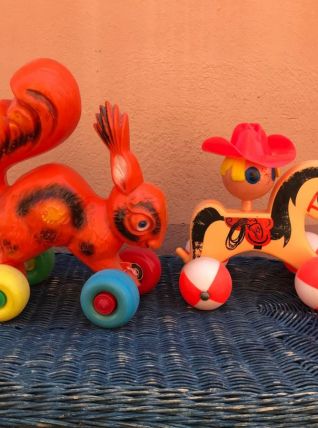 Lot de 2 jouets à tirer