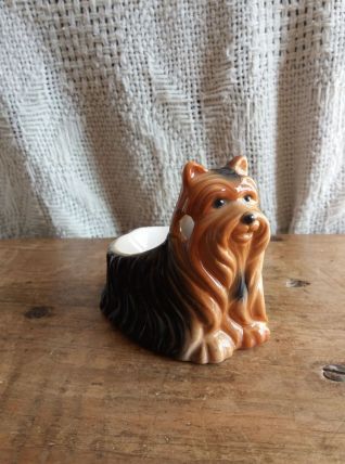 Coquetier zoomorphe chien Yorkshire